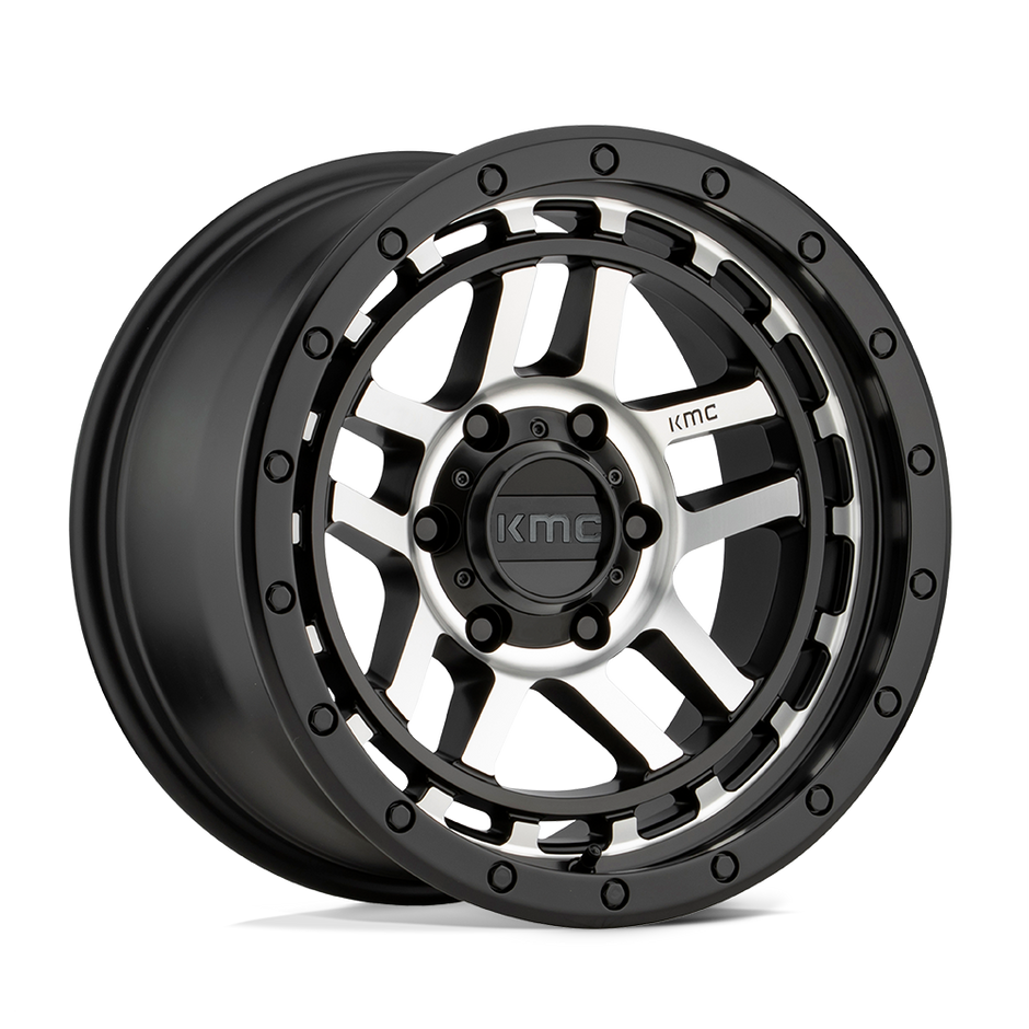 KMC Wheels KM540 Recon 17x8.5 Satin Black Machined 18mm ET 106.1mm CB 6x139.7