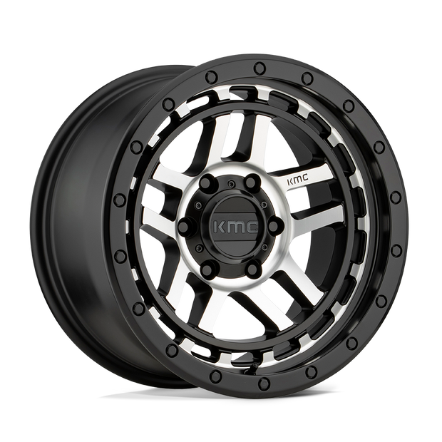 KMC Wheels KM540 Recon 17x8.5 Satin Black Machined 18mm ET 106.1mm CB 6x139.7