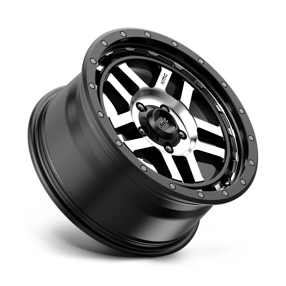 KMC Wheels KM540 Recon 17x8.5 Satin Black Machined 18mm ET 106.1mm CB 6x139.7