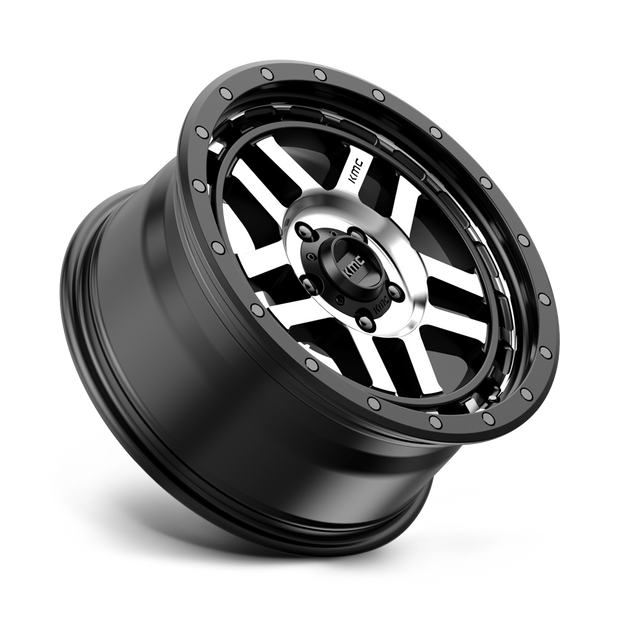 KMC Wheels KM540 Recon 17x8.5 Satin Black Machined 18mm ET 106.1mm CB 6x139.7