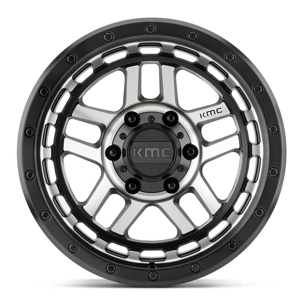 KMC Wheels KM540 Recon 17x8.5 Satin Black Machined 18mm ET 106.1mm CB 6x139.7