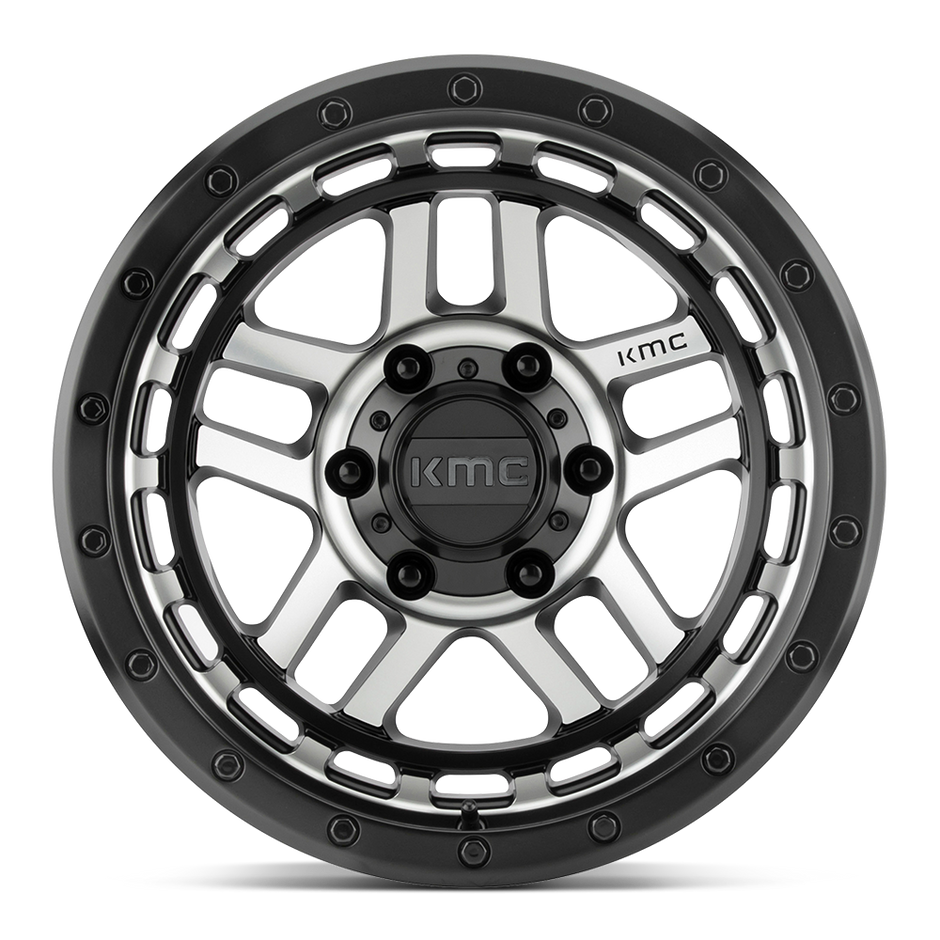 KMC Wheels KM540 Recon 17x8.5 Satin Black Machined 18mm ET 106.1mm CB 6x139.7