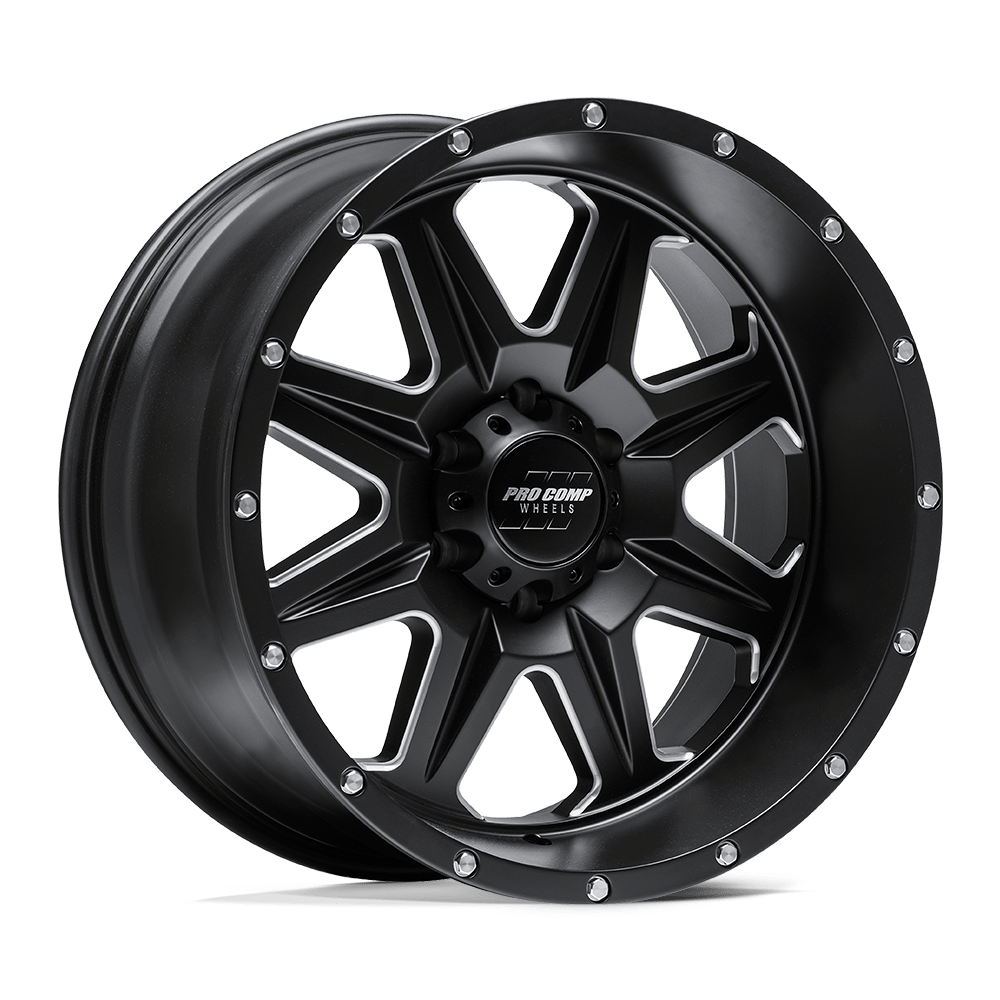 Pro Comp Alloys PA63 Recon 20x10 Satin Black Milled -18mm ET 108mm CB 5x139.7