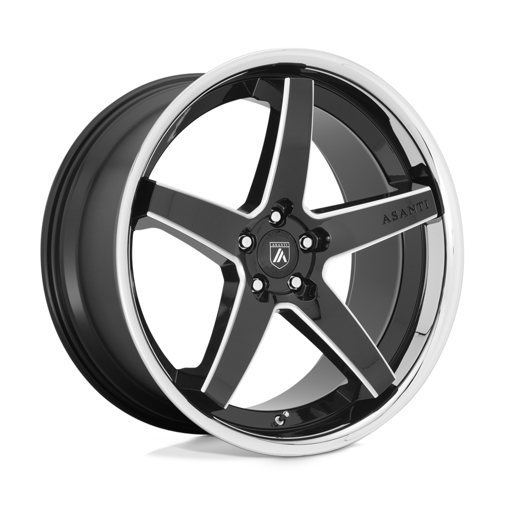 Asanti Wheels ABL31 Regal 20x10.5 Gloss Black Mill w/Chrome Lip 20mm ET 72.56mm CB 5x115