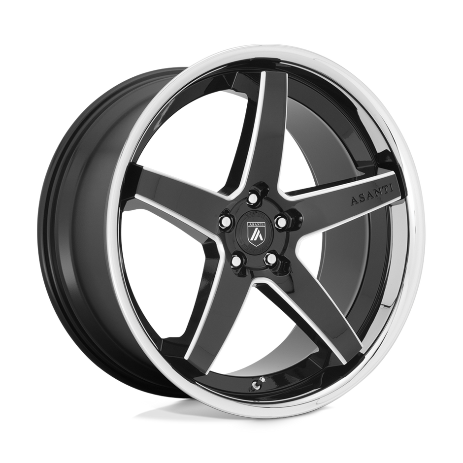 Asanti Wheels ABL31 Regal 20x10.5 Gloss Black Mill w/Chrome Lip 20mm ET 72.56mm CB 5x115