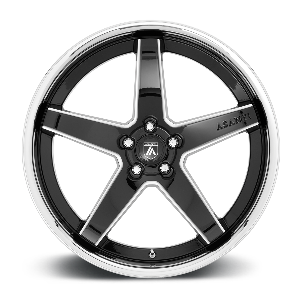 Asanti Wheels ABL31 Regal 20x10.5 Gloss Black Mill w/Chrome Lip 20mm ET 72.56mm CB 5x115