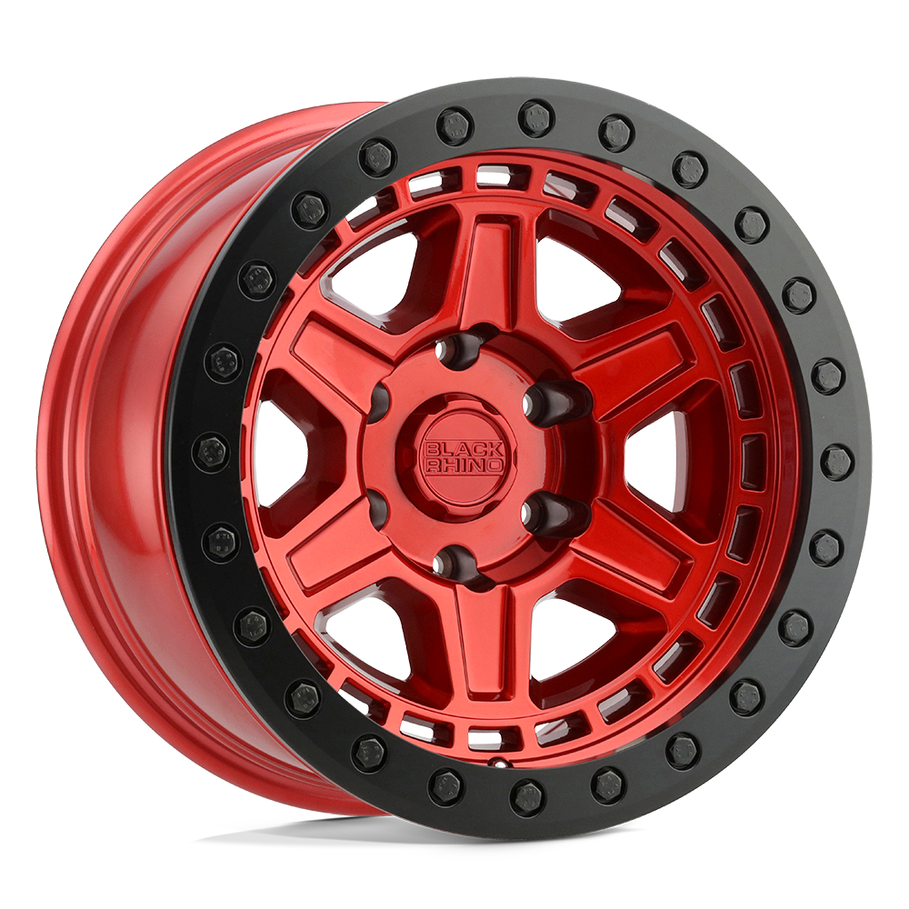 Black Rhino Hard Alloys Reno 17x9 Candy Red w/Black Ring & Bolts 0mm ET 71.5mm CB 5x127