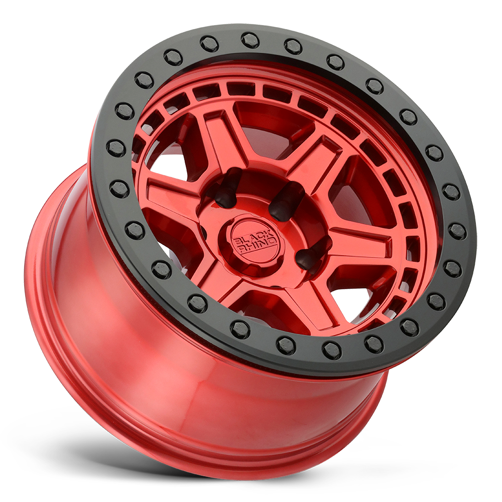 Black Rhino Hard Alloys Reno 17x9 Candy Red w/Black Ring & Bolts 0mm ET 71.5mm CB 5x127