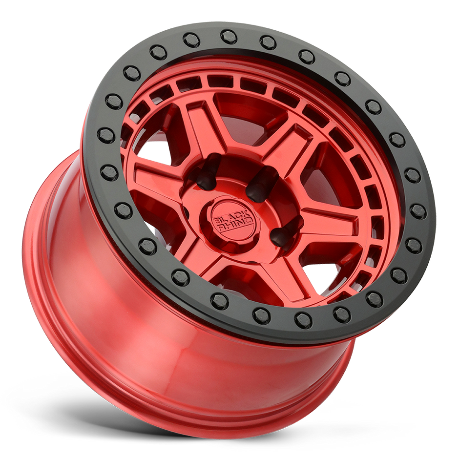 Black Rhino Hard Alloys Reno 17x9 Candy Red w/Black Ring & Bolts 0mm ET 71.5mm CB 5x127