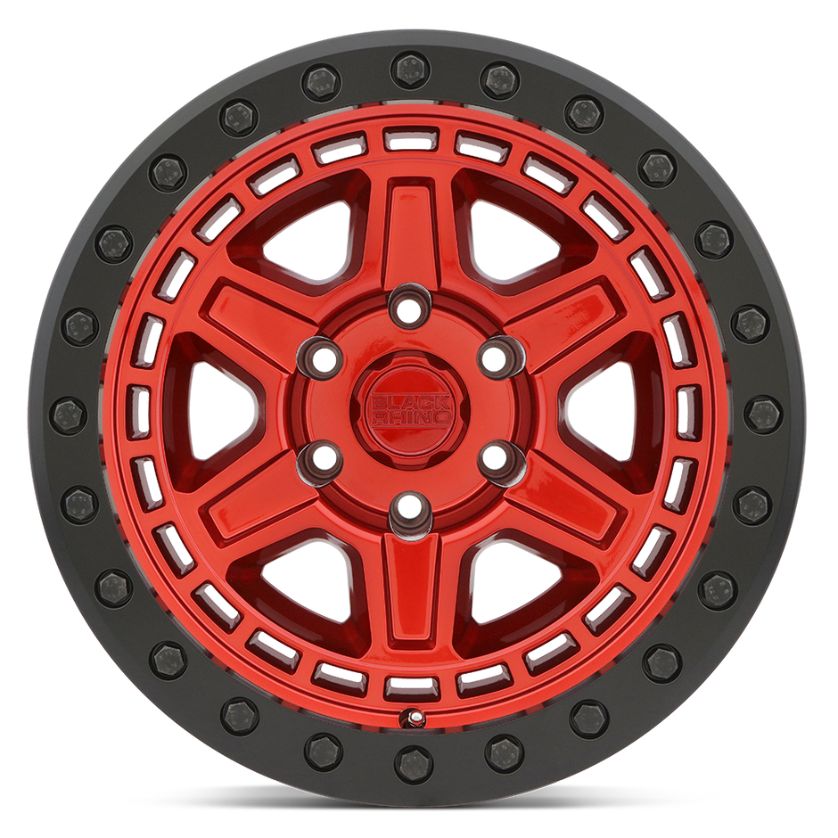 Black Rhino Hard Alloys Reno 17x9 Candy Red w/Black Ring & Bolts 0mm ET 71.5mm CB 5x127
