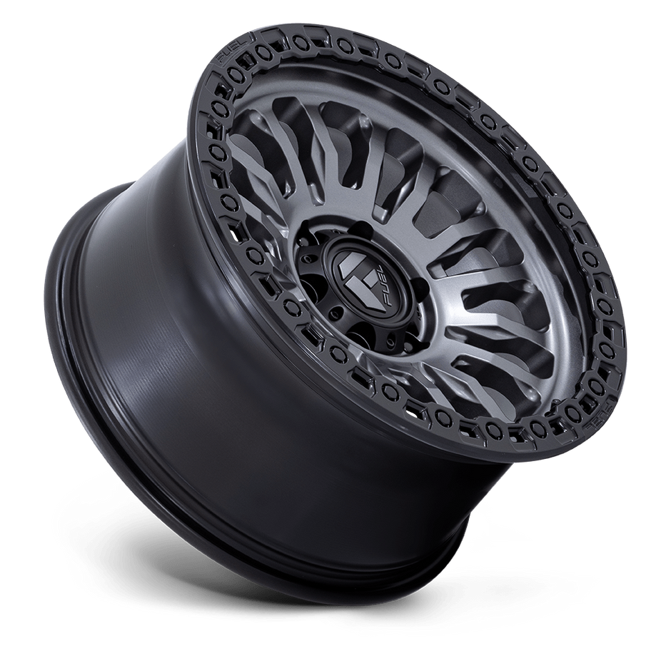 Fuel Wheels FC857 Rincon 17x8.5 Matte Gunmetal w/Matte Black Lip -1mm ET 71.5mm CB 5x127