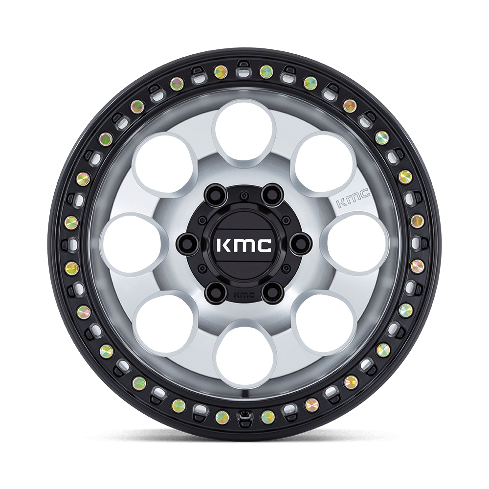KMC Wheels KM550 Riot SBL 18x9 Machined w/Satin Black Lip 18mm ET 66.06mm CB 6x114.3