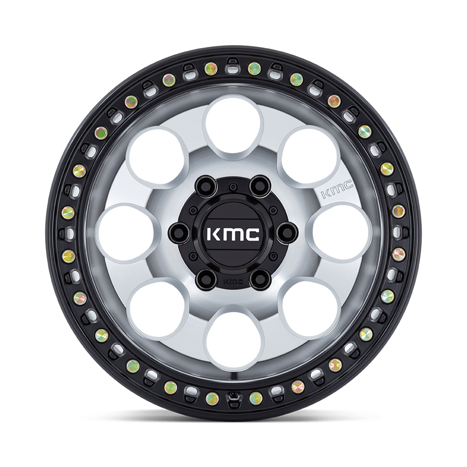 KMC Wheels KM550 Riot SBL 18x9 Machined w/Satin Black Lip 18mm ET 66.06mm CB 6x114.3