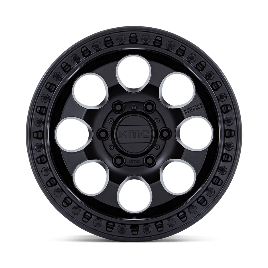 KMC Wheels KM550 Riot SBL 18x9 Satin Black 18mm ET 66.06mm CB 6x114.3