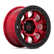KMC Wheels KM237 Riot Beadlock 17x8.5 Candy Red w/Satin Black Ring 0mm ET 71.5mm CB 5x127