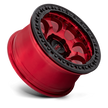 KMC Wheels KM237 Riot Beadlock 17x8.5 Candy Red w/Satin Black Ring 0mm ET 71.5mm CB 5x127