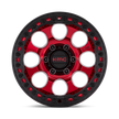 KMC Wheels KM237 Riot Beadlock 17x8.5 Candy Red w/Satin Black Ring 0mm ET 71.5mm CB 5x127