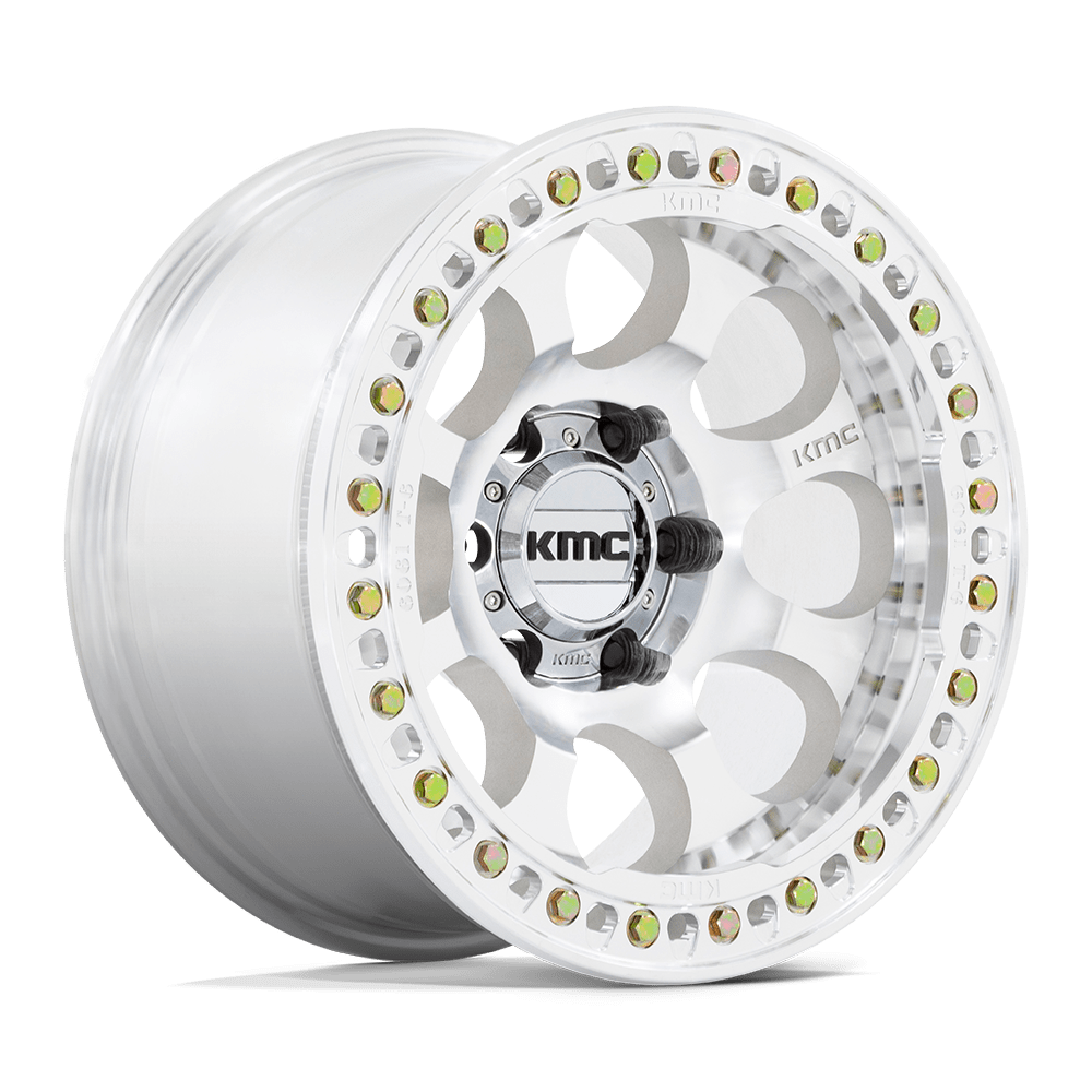 KMC Wheels KM237 Riot Beadlock 17x8.5 Machined 0mm ET 108mm CB 6x139.7