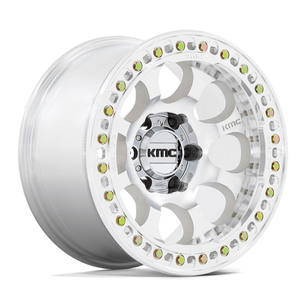 KMC Wheels KM237 Riot Beadlock 17x8.5 Machined 0mm ET 108mm CB 6x139.7