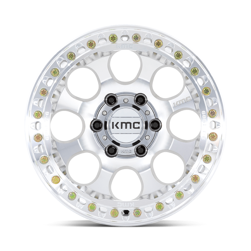 KMC Wheels KM237 Riot Beadlock 17x8.5 Machined 0mm ET 108mm CB 6x139.7