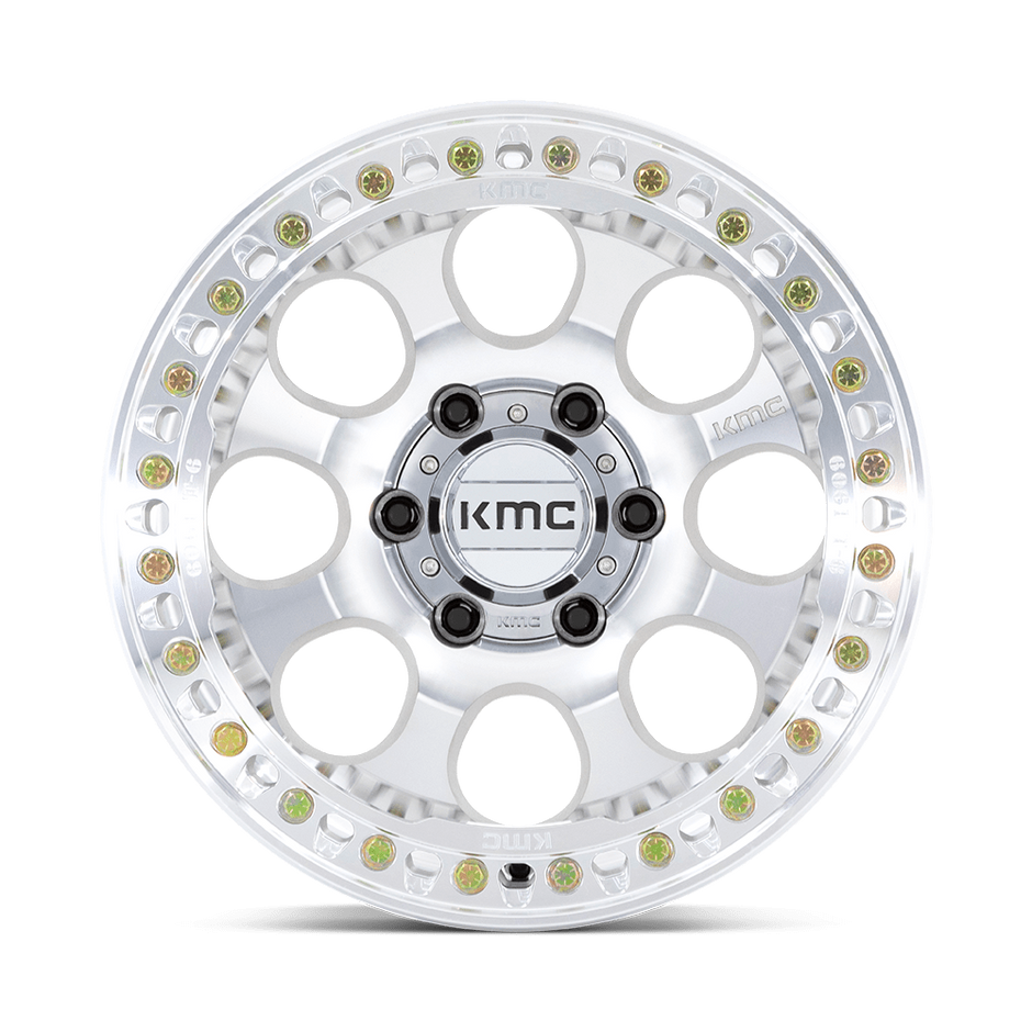 KMC Wheels KM237 Riot Beadlock 17x8.5 Machined 0mm ET 108mm CB 6x139.7