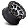 KMC Wheels KM237 Riot Beadlock 17x8.5 Machined w/Satin Black Window & Ring 0mm ET 71.5mm CB 5x127
