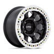 KMC Wheels KM237 Riot Beadlock 17x8.5 Satin Black w/Machined Ring 0mm ET 71.5mm CB 5x127