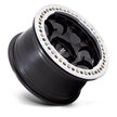 KMC Wheels KM237 Riot Beadlock 17x8.5 Satin Black w/Machined Ring 0mm ET 71.5mm CB 5x127