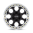 KMC Wheels KM237 Riot Beadlock 17x8.5 Satin Black w/Machined Ring 0mm ET 71.5mm CB 5x127