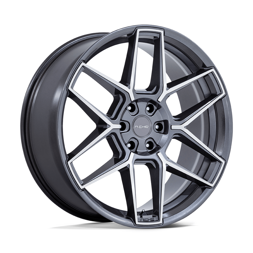 Niche NC281 Rise 20x10.5 Anthracite w/Machined Face 38mm ET 72.56mm CB 5x114.3