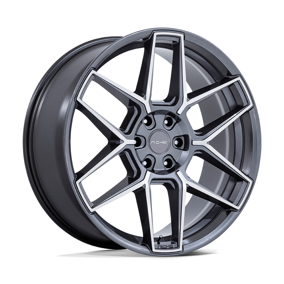 Niche NC281 Rise 20x10.5 Anthracite w/Machined Face 38mm ET 72.56mm CB 5x114.3