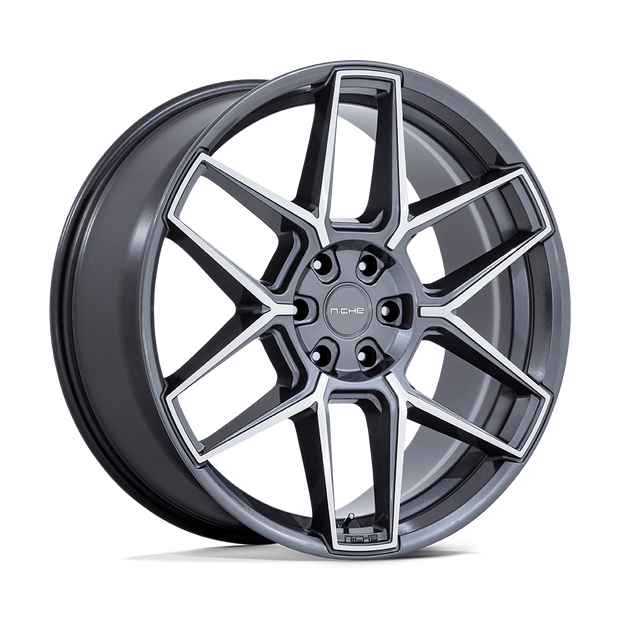 Niche NC281 Rise 24x10 Anthracite w/Machined Face 20mm ET 84.1mm CB 5x130