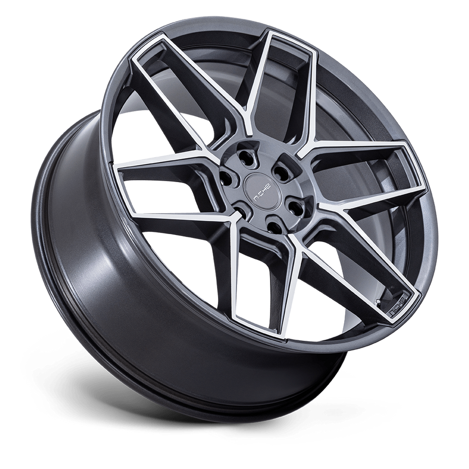 Niche NC281 Rise 20x10.5 Anthracite w/Machined Face 38mm ET 72.56mm CB 5x114.3