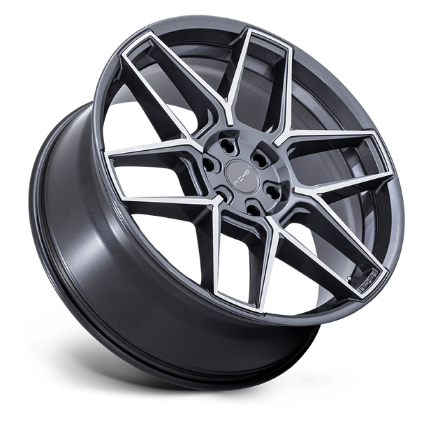 Niche NC281 Rise 24x10 Anthracite w/Machined Face 20mm ET 84.1mm CB 5x130