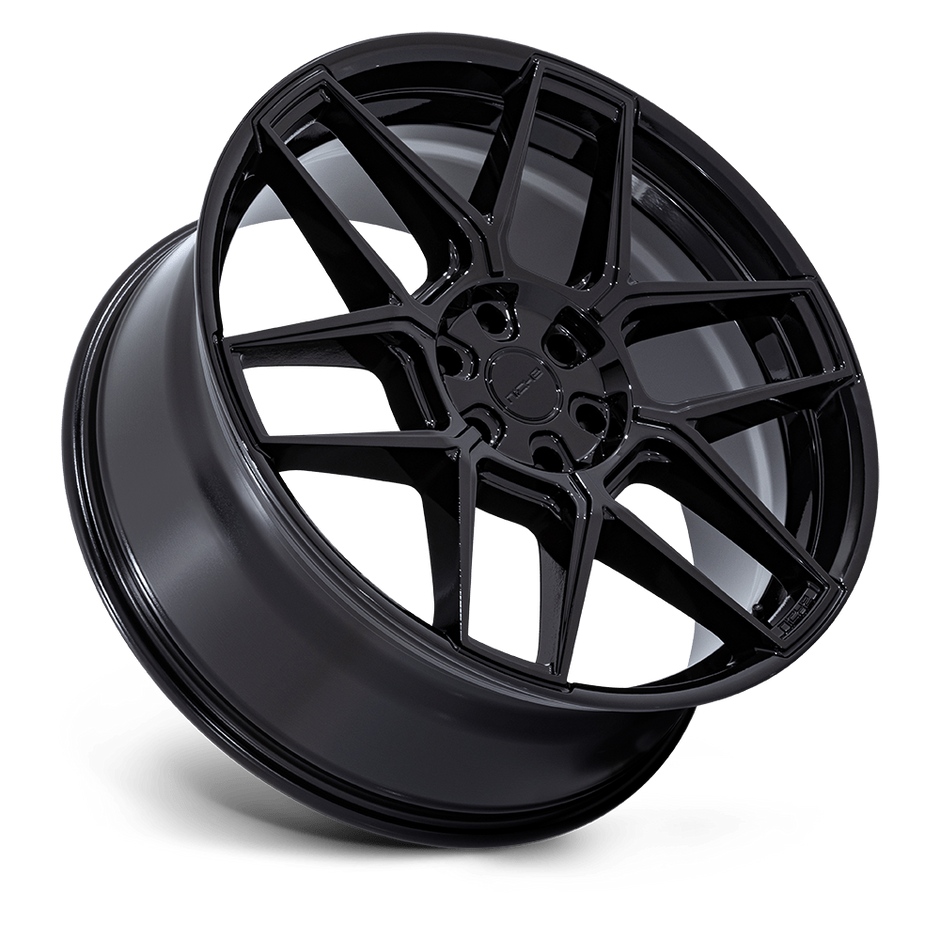 Niche NC281 Rise 20x10.5 Gloss Black 38mm ET 72.56mm CB 5x114.3