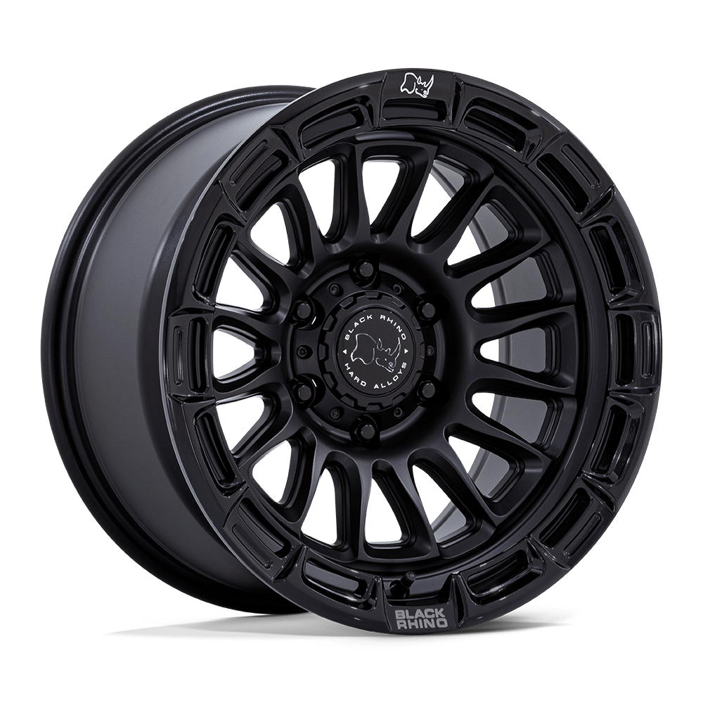 Black Rhino Hard Alloys BR025 Rival 17x8.5 Matte Black w/Gloss Black Lip 25mm ET 72.56mm CB 5x114.3