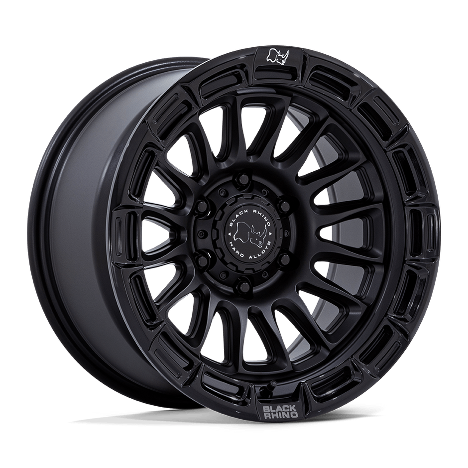 Black Rhino Hard Alloys BR025 Rival 17x8.5 Matte Black w/Gloss Black Lip 25mm ET 72.56mm CB 5x114.3