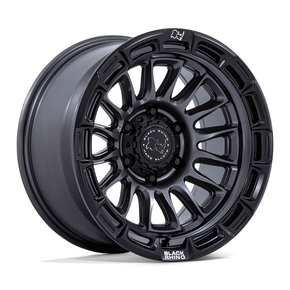 Black Rhino Hard Alloys BR025 Rival 17x8.5 Matte Gunmetal w/Matte Black Lip 25mm ET 72.56mm CB 5x114.3