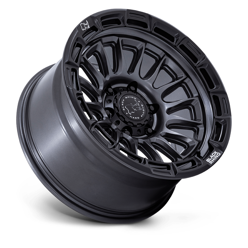 Black Rhino Hard Alloys BR025 Rival 17x8.5 Matte Gunmetal w/Matte Black Lip 25mm ET 72.56mm CB 5x114.3