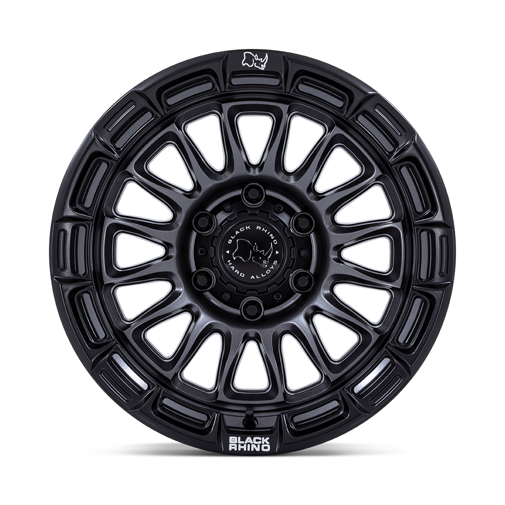 Black Rhino Hard Alloys BR025 Rival 17x8.5 Matte Gunmetal w/Matte Black Lip 25mm ET 72.56mm CB 5x114.3