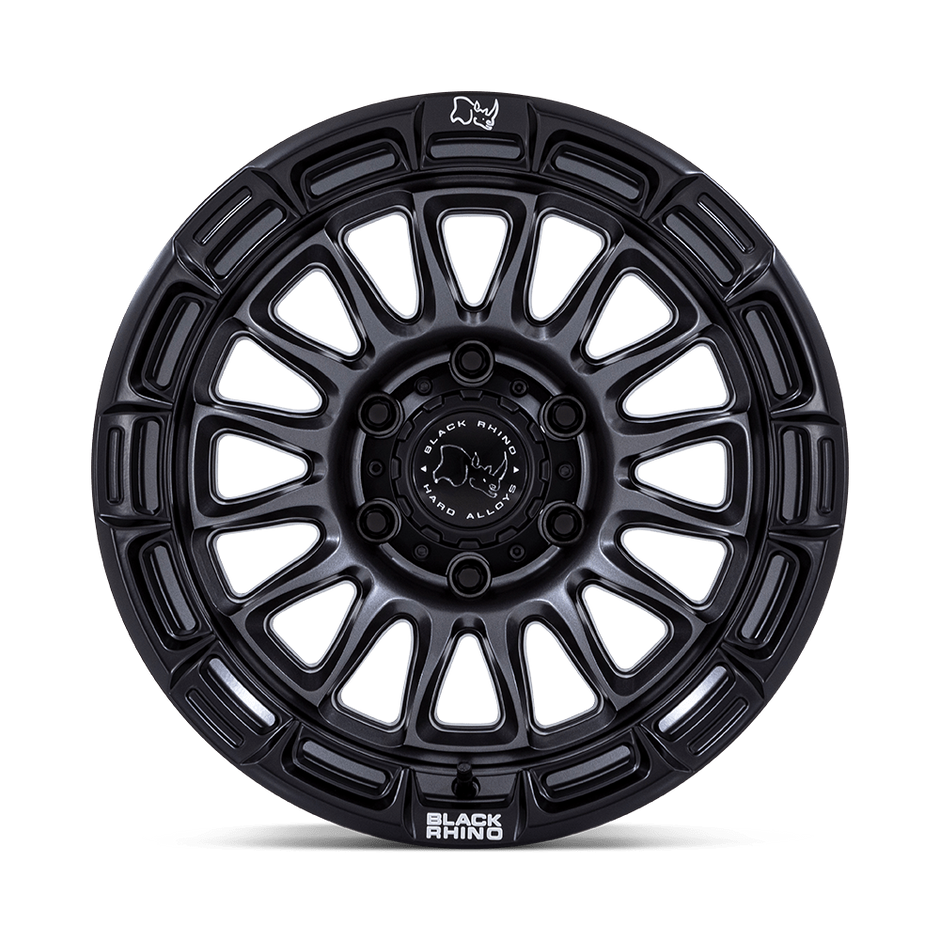 Black Rhino Hard Alloys BR025 Rival 17x8.5 Matte Gunmetal w/Matte Black Lip 25mm ET 72.56mm CB 5x114.3