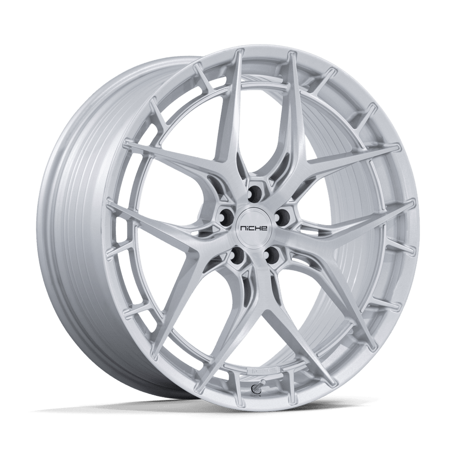 Niche NC286 Riviera 20x10.5 Gloss Silver w/Brushed Face 40mm ET 72.56mm CB 5x114.3