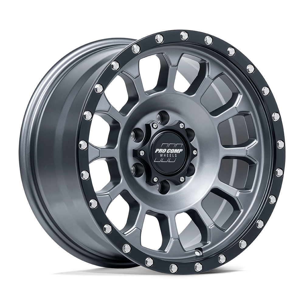 Pro Comp Alloys PA34 Rockwell 17x8.5 Matte Graphite w/Black Lip 0mm ET 71.5mm CB 5x127