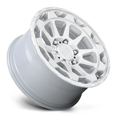 Black Rhino Hard Alloys Rotor 17x8.5 Gloss Silver w/Mirror Cut Face 12mm ET 112.1mm CB 6x139.7