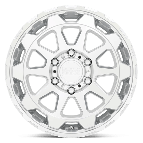 Black Rhino Hard Alloys Rotor 17x8.5 Gloss Silver w/Mirror Cut Face 12mm ET 112.1mm CB 6x139.7