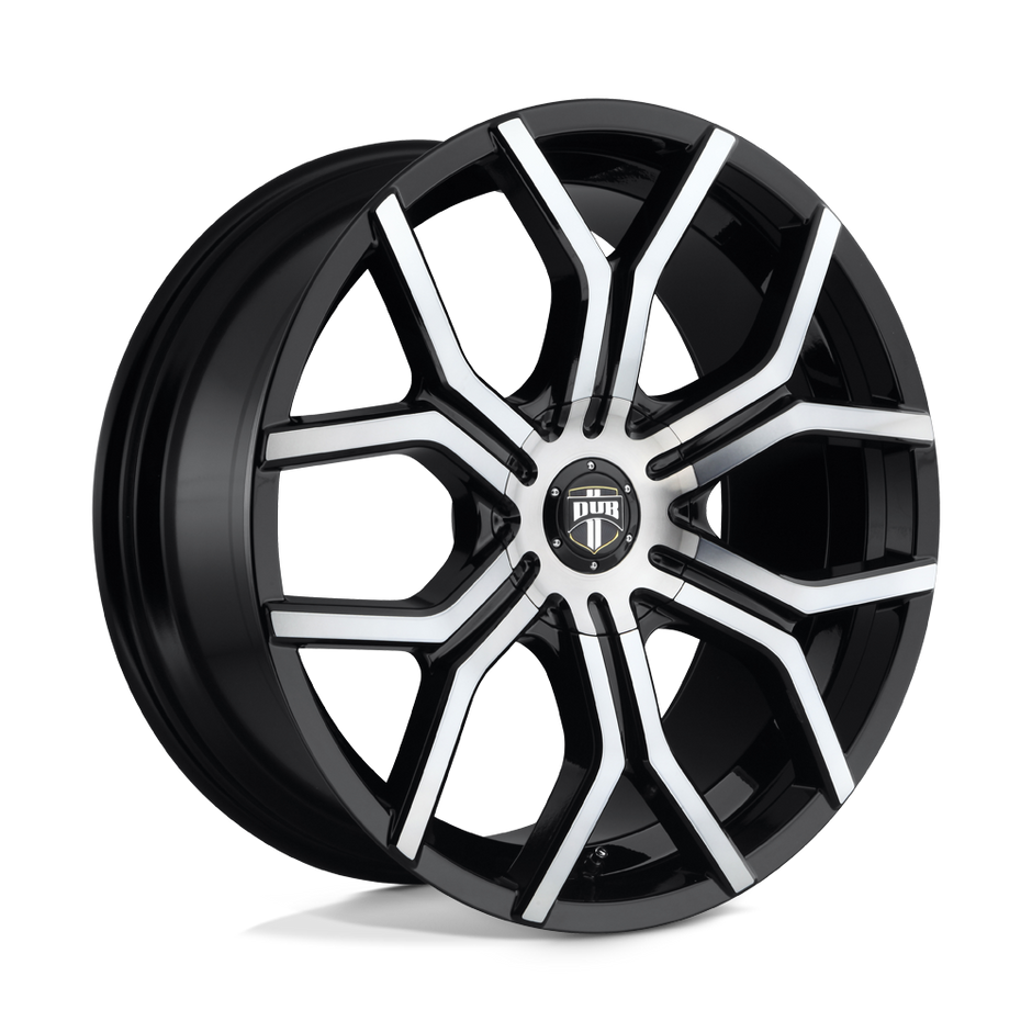 DUB Wheels S209 Royalty 22x9.5 Gloss Black Machined w/Double Dark Tint 30mm ET 74.5mm CB 6x120/6x132