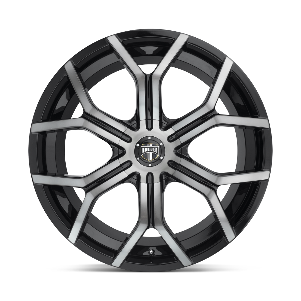 DUB Wheels S209 Royalty 22x9.5 Gloss Black Machined w/Double Dark Tint 30mm ET 74.5mm CB 6x120/6x132