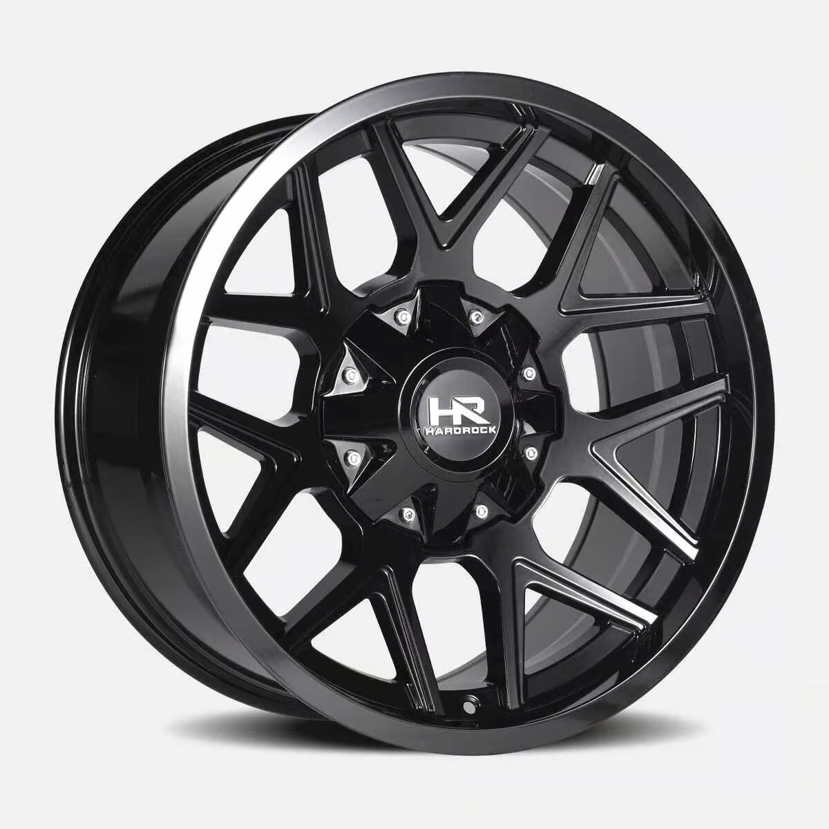 Hardrock Offroad Rugged 20x10 Gloss Black -19mm ET 125.2mm CB 8x165.1 wheel