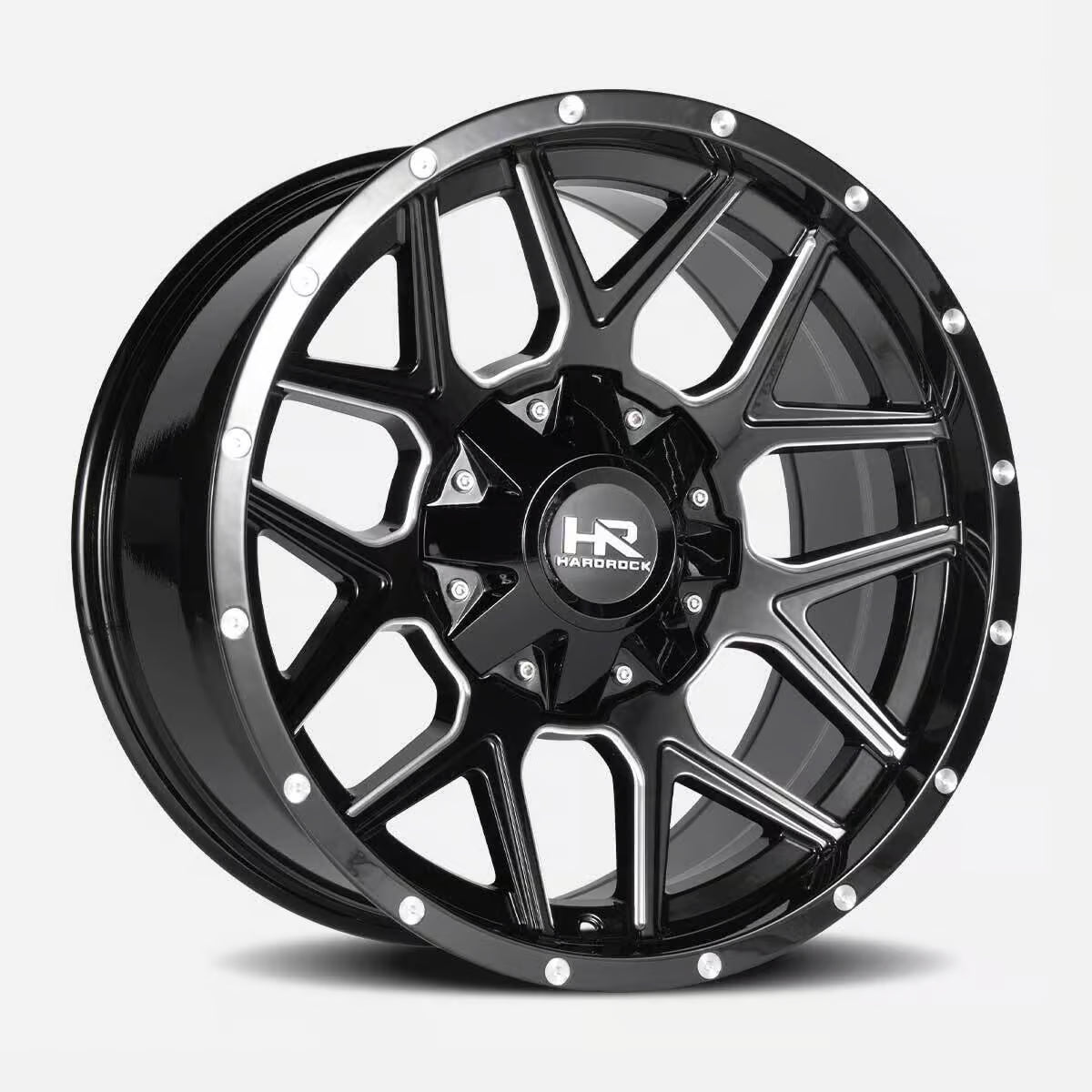 Hardrock Offroad Rugged 20x9 Gloss Black Milled wheel