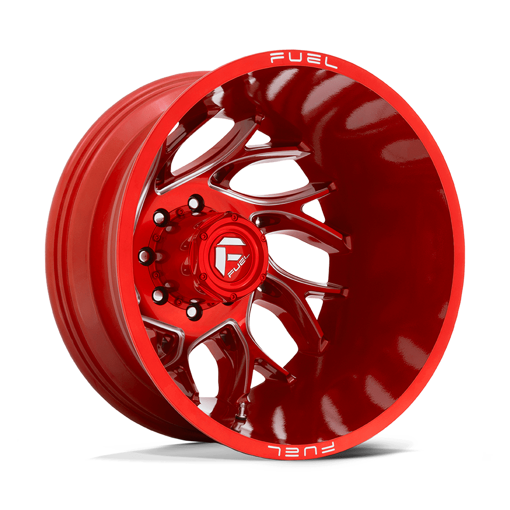 Fuel Wheels D742 Runner Dually-Rear Outer 20x8.25 Candy Red Milled -240mm ET 121.5mm CB 8x165.1